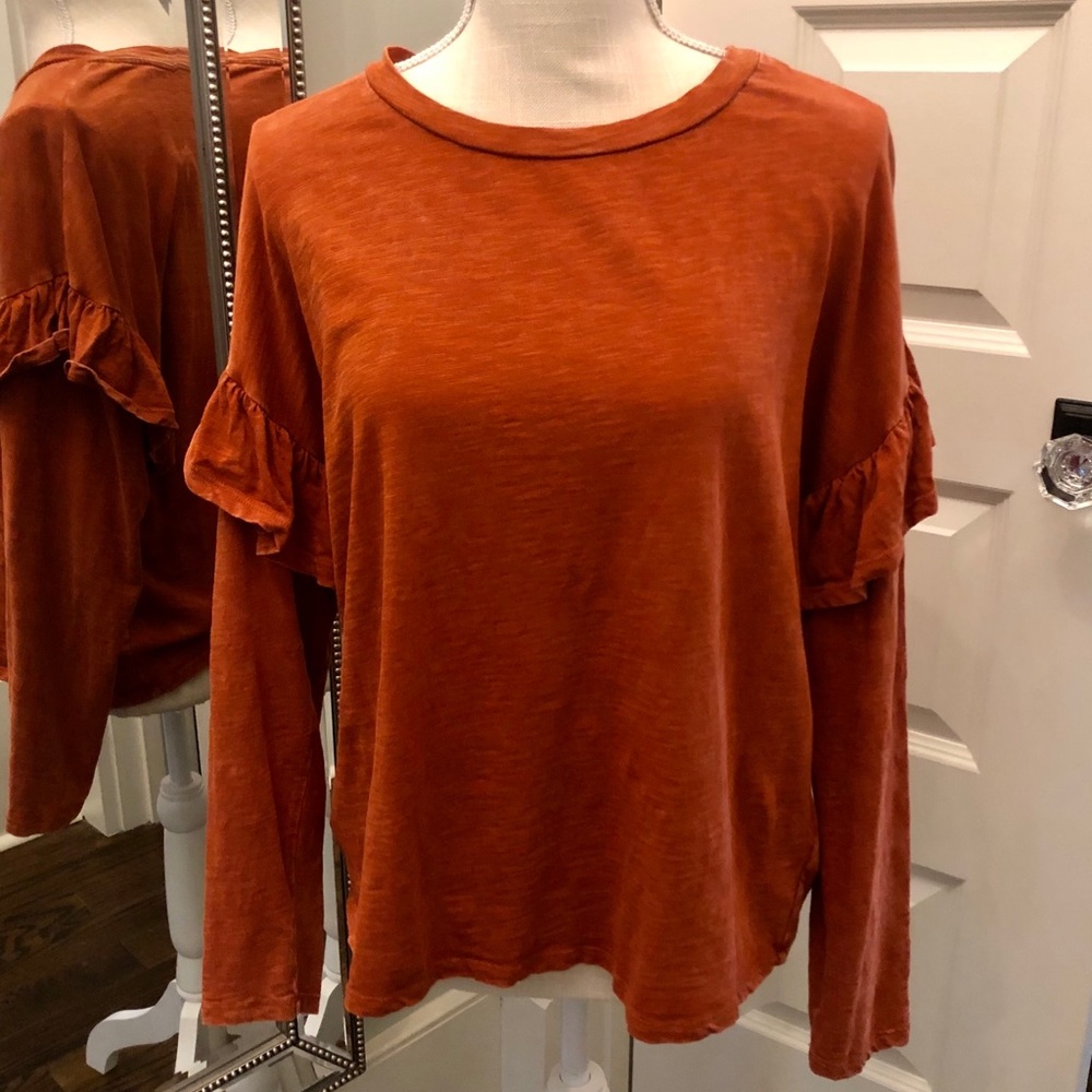 Orange long sleeve top